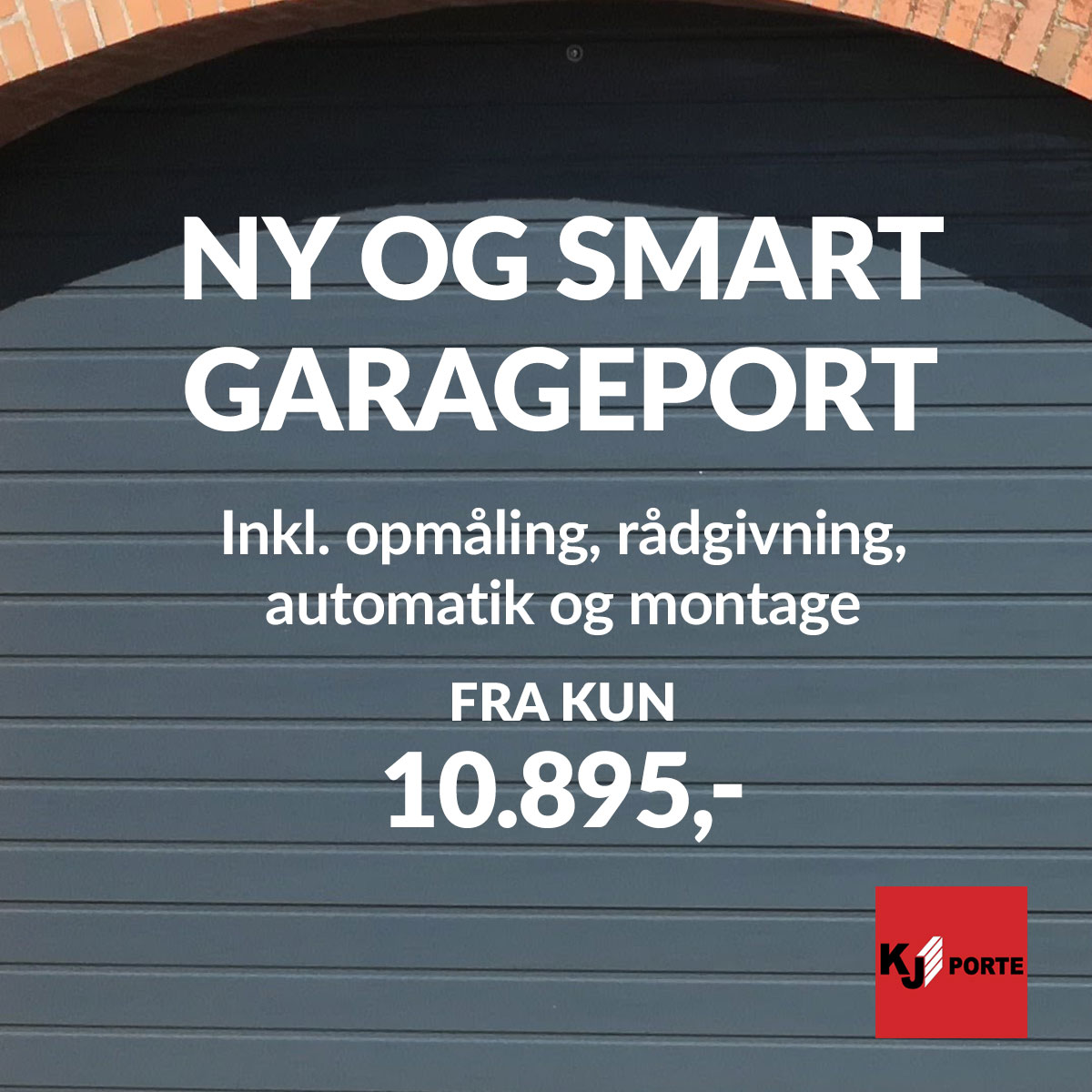 Ny-og-smart-garageport-til-10.895,-.-Buet-ledhejseport-fra-KJ-Porte